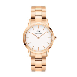 ساعت دنیل ولینگتون زنانه رزگلد صفحه سفید متوسط DW-3453-L