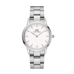 ساعت دنیل ولینگتون زنانه نقره ای صفحه سفید متوسط DW-3457-L
