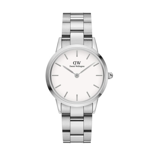 ساعت دنیل ولینگتون زنانه نقره ای صفحه سفید متوسط DW-3457-L