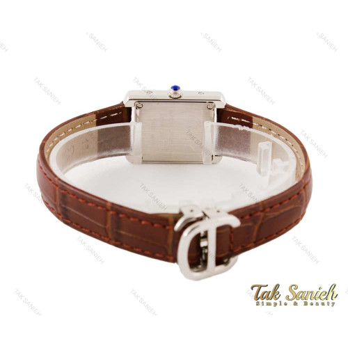 ساعت کارتیر زنانه بند چرمی تانک کوچک Cartier-3523-S-L ساعت کارتیر زنانه بند چرمی تانک کوچک Cartier-3523-S-L