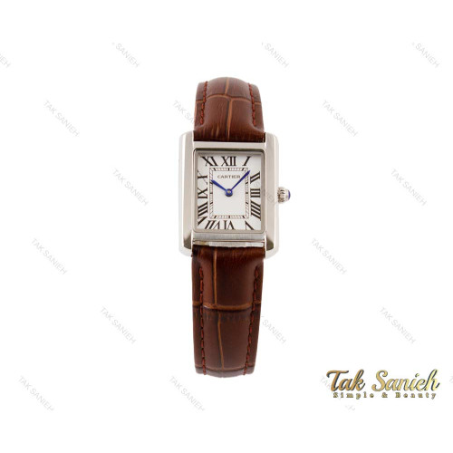 ساعت کارتیر زنانه بند چرمی تانک کوچک Cartier-3523-S-L ساعت کارتیر زنانه بند چرمی تانک کوچک Cartier-3523-S-L