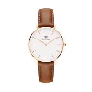 ساعت دنیل ولینگتون زنانه بند چرم عسلی DW-3542-L