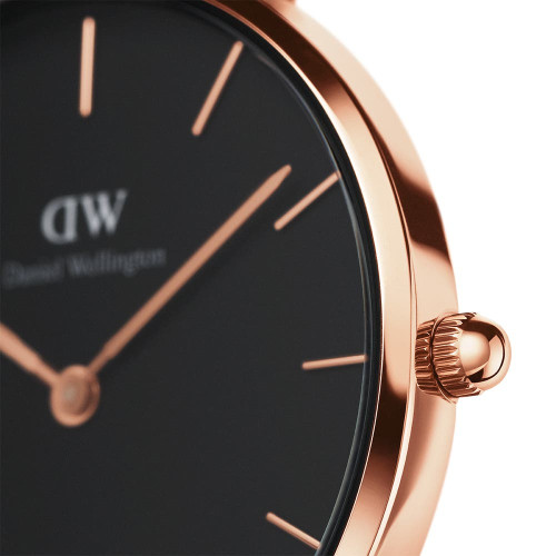ساعت دنیل ولینگتون زنانه بند برزنت مشکی DW-3544-L