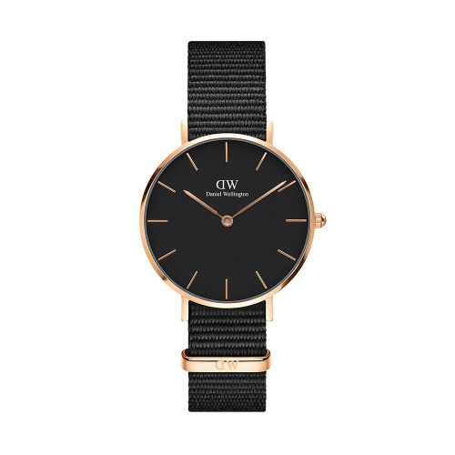 ساعت دنیل ولینگتون زنانه بند برزنت مشکی DW-3544-L