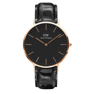 ساعت دنیل ولینگتون مردانه بند چرم مشکی DW-3554-G