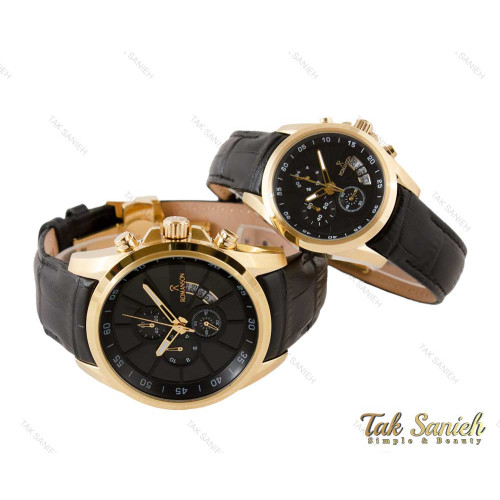 ساعت رومانسون ست سه موتوره بند چرم Romanson-3560-S