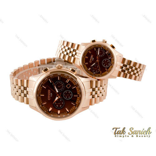 ساعت مچی ست سیتیزن صفحه قهوه ای Citizen-3585-S ساعت مچی ست سیتیزن صفحه قهوه ای Citizen-3585-S