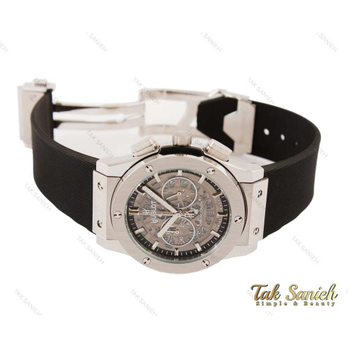 ساعت هابلوت مردانه سه موتوره سیلور اسکلتون Hublot-3602-G