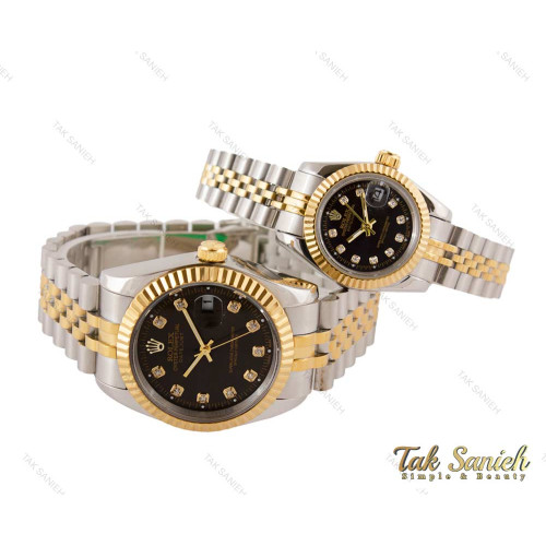 ساعت رولکس ست طلایی سیلور صفحه مشکی Rolex-3632-S ساعت رولکس ست طلایی سیلور صفحه مشکی Rolex-3632-S