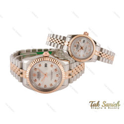 ساعت رولکس ست رزگلد نقره ای صفحه سیلور Rolex-3633-S ساعت رولکس ست رزگلد نقره ای صفحه سیلور Rolex-3633-S