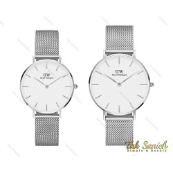 ساعت دنیل ولینگتون ست بند حصیری سیلور Daniel-3651-S