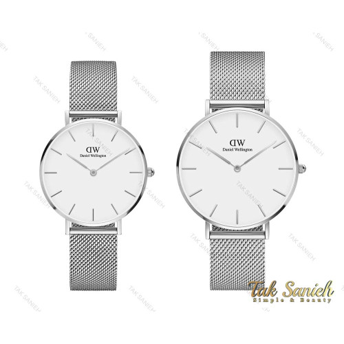 ساعت دنیل ولینگتون ست بند حصیری سیلور Daniel-3651-S