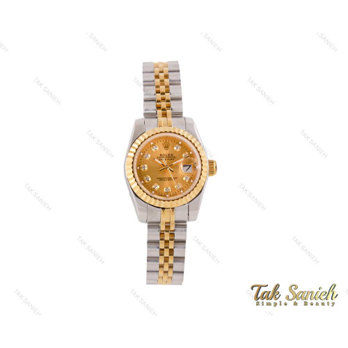 ساعت زنانه رولکس دیت جاست طلایی سیلور اسمال Rolex-3658-L ساعت زنانه رولکس دیت جاست طلایی سیلور اسمال Rolex-3658-L