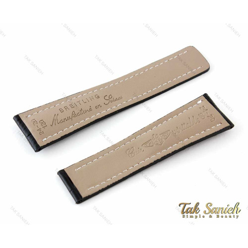 بند ساعت برایتلینگ چرمی مشکی Breitling-Strap-3338-G بند ساعت برایتلینگ چرمی مشکی Breitling-Strap-3338-G