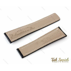 بند ساعت برایتلینگ چرمی مشکی Breitling-Strap-3338-G