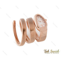 ساعت ماری بولگاری زنانه مدل سرپنتی رنگ رزگلد Bvlgari-3688-L
