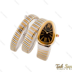 ساعت بولگاری زنانه سرپنتی طلایی سیلور مشکی Bvlgari-3690-L