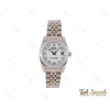 ساعت رولکس دیت جاست زنانه نقره ای نگین دار Rolex-3722-L