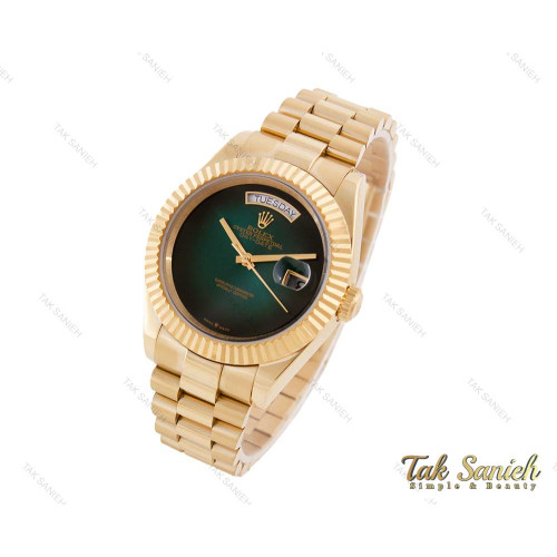 ساعت رولکس مردانه طلایی دی دیت صفحه سبز اتوماتیک Rolex-3729-G ساعت رولکس مردانه طلایی دی دیت صفحه سبز اتوماتیک Rolex-3729-G