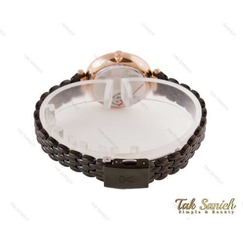 ساعت رومانسون زنانه نگین دار رزگلد مشکی Romanson-3732-L ساعت رومانسون زنانه نگین دار رزگلد مشکی Romanson-3732-L