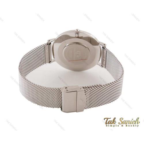 ساعت دنیل ولینگتون مردانه بندحصیری نقره ای صفحه سفید DW-3879-G ساعت دنیل ولینگتون مردانه بندحصیری نقره ای صفحه سفید DW-3879-G