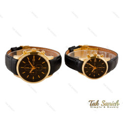 ساعت ست سیتیزن WR100 سه موتوره کرنوگراف بندچرم Citizen-3905-S