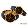 ساعت ست سیتیزن WR100 سه موتوره کرنوگراف بندچرم Citizen-3905-S