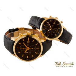ساعت ست سیتیزن WR100 سه موتوره کرنوگراف بندچرم Citizen-3905-S