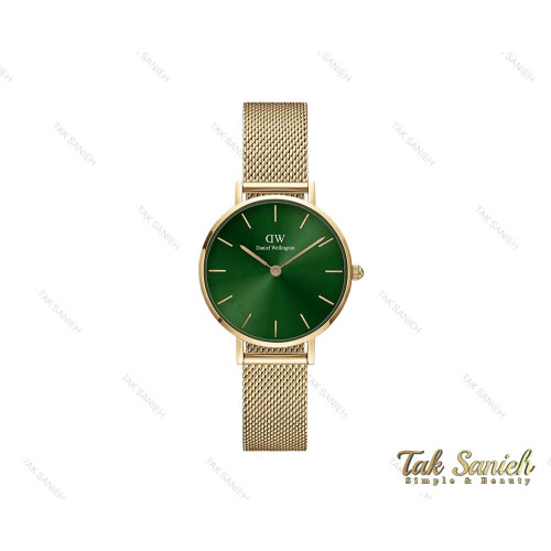 ساعت دنیل ولینگتون زنانه طلایی صفحه سبز Daniel-3920-28-L