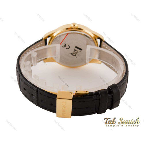 ساعت ورساچه زنانه طلایی بند چرم مشکی Versace-3941-L ساعت ورساچه زنانه طلایی بند چرم مشکی Versace-3941-L