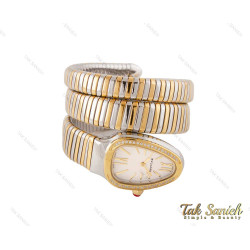 ساعت ماری بولگاری زنانه طلایی نقره ای نگین دار Bvlgari-3978-L