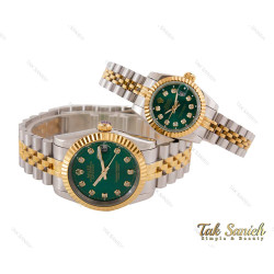 ساعت ست رولکس دیت جاست صفحه سبز Rolex-3685-S