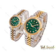 ساعت ست رولکس دیت جاست صفحه سبز Rolex-3685-S