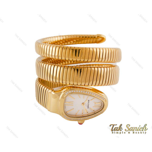 ساعت بولگاری زنانه ماری طلایی سفید نگین دار Bvlgari-3990-L ساعت بولگاری زنانه ماری طلایی سفید نگین دار Bvlgari-3990-L
