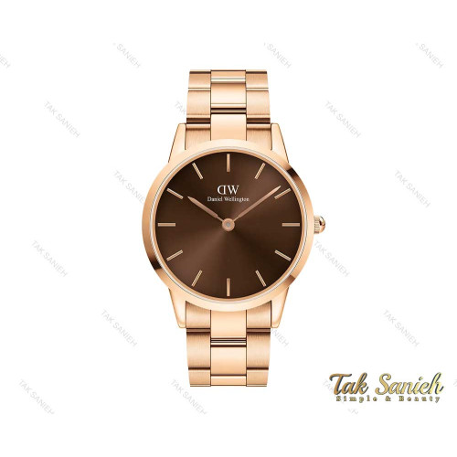 ساعت دنیل ولینگتون آیکونیک لینک رزگلد صفحه قهوه ای مردانه DW-4005-G ساعت دنیل ولینگتون آیکونیک لینک رزگلد صفحه قهوه ای مردانه DW-4005-G