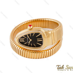 ساعت بولگاری ماری سرپنتی زنانه طلایی نگین دار  Bvlgari-4016-L