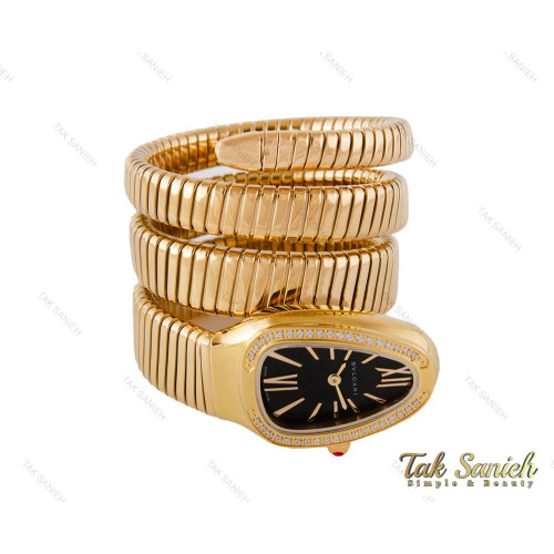ساعت بولگاری ماری زنانه طلایی مشکی نگین دار Bvlgari-4022-L ساعت بولگاری ماری زنانه طلایی مشکی نگین دار Bvlgari-4022-L