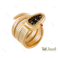 ساعت بولگاری ماری زنانه طلایی مشکی نگین دار Bvlgari-4022-L