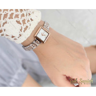 ساعت داتیس رزگلد سیلور مربعی Datis-3749-L