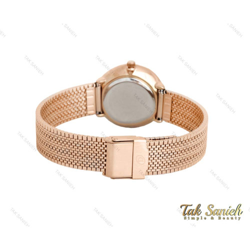 ساعت داتیس رزگلد بند حصیری زنانه Datis-3750-L