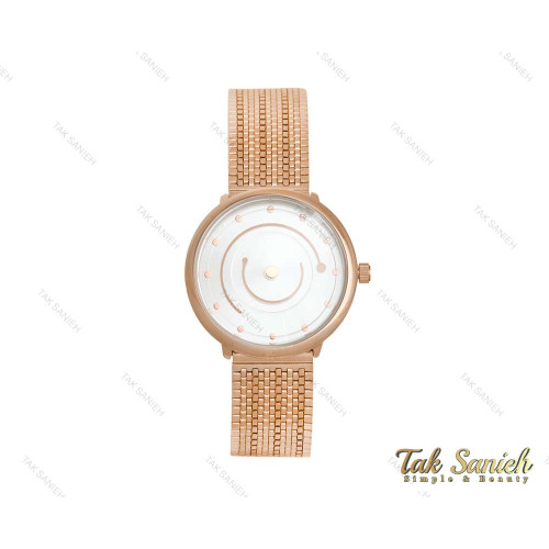 ساعت داتیس رزگلد بند حصیری زنانه Datis-3750-L