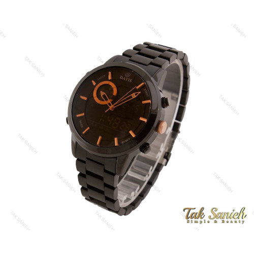 ساعت مچی مردانه داتیس دوزمانه مشکی Datis-3769-G ساعت مچی مردانه داتیس دوزمانه مشکی Datis-3769-G