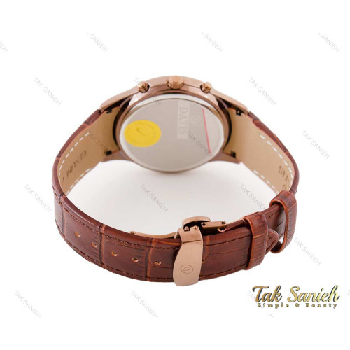ساعت داتیس مردانه سه موتوره بند چرم قهوه ای Datis-3770-G