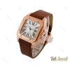 ساعت کارتیر سانتوز 100 مردانه رزگلد Cartier-3785-G