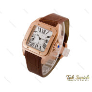 ساعت کارتیر سانتوز 100 مردانه رزگلد Cartier-3785-G