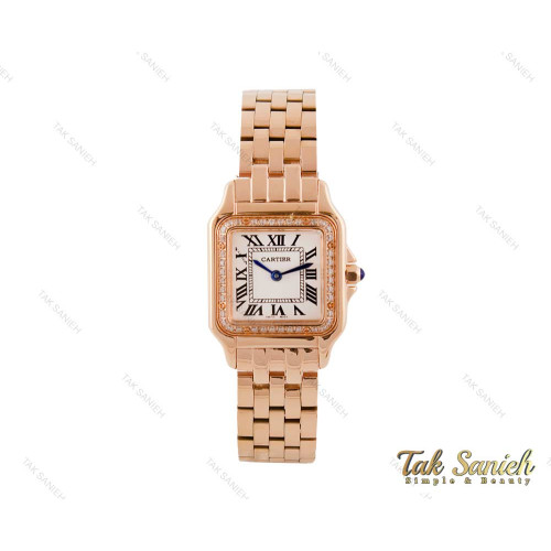 ساعت کارتیه Panthere زنانه رزگلد مدیوم نگین دار Cartier-3800-L ساعت کارتیه Panthere زنانه رزگلد مدیوم نگین دار Cartier-3800-L
