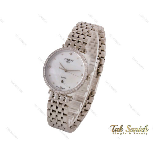 ساعت تیسوت زنانه نگین دار نقره ای Tissot-3853-L ساعت تیسوت زنانه نگین دار نقره ای Tissot-3853-L