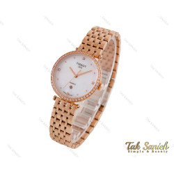 ساعت تیسوت زنانه رزگلد نگین دار Tissot-3854-L ساعت تیسوت زنانه رزگلد نگین دار Tissot-3854-L