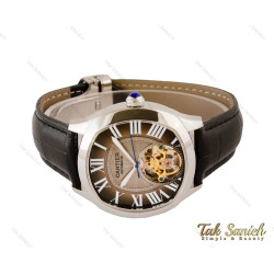 ساعت کارتیر درایو مردانه اتوماتیک بند چرمی توربیلون دار Cartier-4129-G ساعت کارتیر درایو مردانه اتوماتیک بند چرمی توربیلون دار Cartier-4129-G