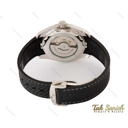 ساعت امگا مردانه سیمستر اتوماتیک سیلور مشکی بند رابر Omega-4136-G